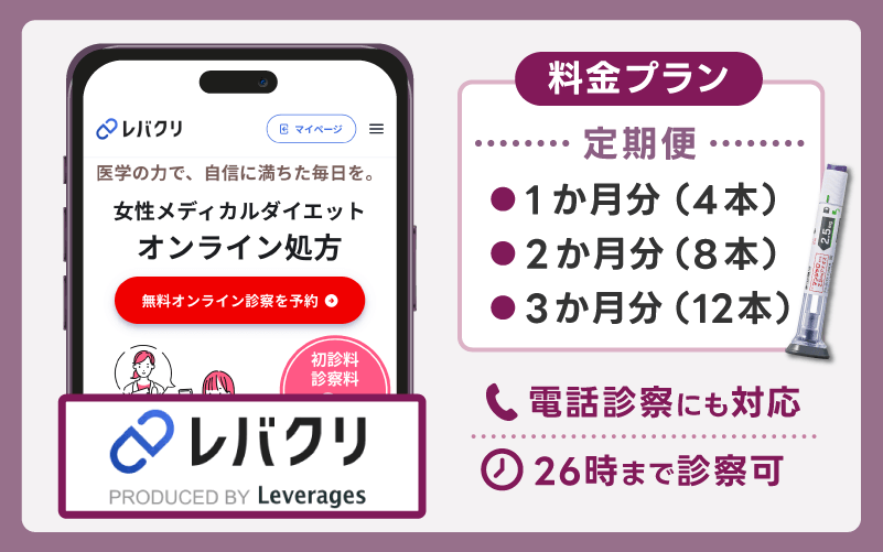【レバクリ】音声のみの電話診察が選べる